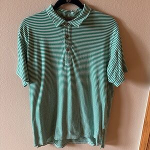 Classic Green Striped Polo Shirt